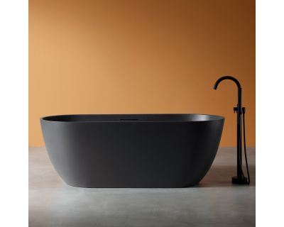 Ванна из искусственного камня ABBER Frankfurt AM9941B черная матовая