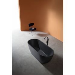Ванна из искусственного камня ABBER Frankfurt AM9941B черная матовая