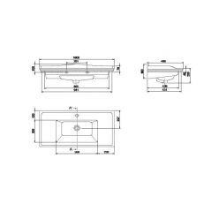 Умывальник мебельный Kapadokya 100х48 см, белый