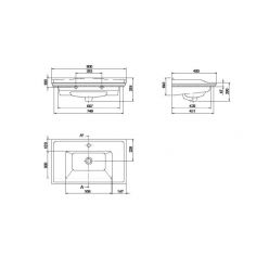 Умывальник мебельный Kapadokya 80х48 см, белый