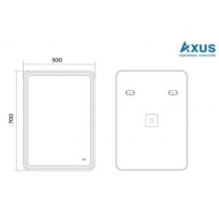 Зеркало Axus Barry Led 50x70 с подсветкой, сенсор