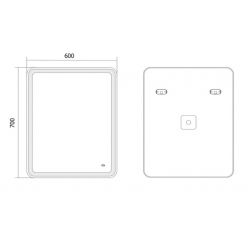 Зеркало Axus Barry Led 60x70 с подсветкой, сенсор