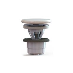 DRR.2/WHT Донный клапан клик-клак для раковины с керамической крышкой, белый глянцевый