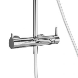 Душевая колонна FONTE на 3 потока с фиксированным изливом и механическим смесителем, хром 