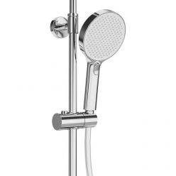 Душевая колонна FONTE на 3 потока с фиксированным изливом и механическим смесителем, хром 