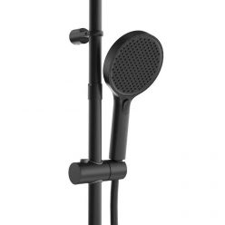 FO.302.KM.BLK.M Душевая колонна FONTE на 3 потока с пов.изливом с термостатическим смесителем, черны