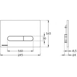 Кнопка управления для скрытых систем инсталляции PRO, хром