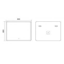 Зеркало Axus Relax 80x60, с подсветкой, сенсор