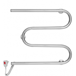 Полотенцесушитель Ростела М-образный 500x400 электрический, кабель с кнопкой, левый, хром