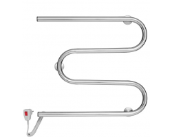 Полотенцесушитель Ростела М-образный 500x400 электрический, кабель с кнопкой, левый, хром