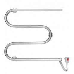 Полотенцесушитель Ростела М-образный 50x40 электрический, кабель с кнопкой, правый, хром