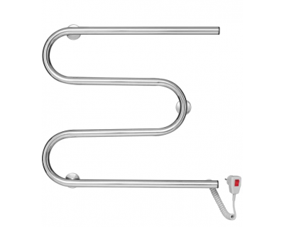 Полотенцесушитель Ростела М-образный 50x40 электрический, кабель с кнопкой, правый, хром