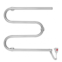 Полотенцесушитель Ростела М-образный 50x50 электрический, кабель с кнопкой, правый, хром