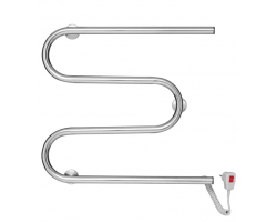 Полотенцесушитель Ростела М-образный 50x50 электрический, кабель с кнопкой, правый, хром