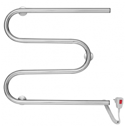 Полотенцесушитель Ростела М-образный 50x60 электрический, кабель с кнопкой, правый, хром