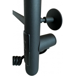 Полотенцесушитель электрический Ростела Пиано 500х600/4 (диммер, правый) Ral 9005