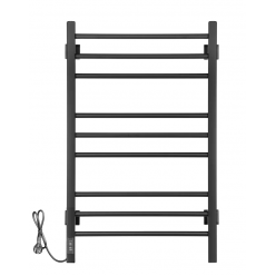 Полотенцесушитель Ростела Свирель Квадрат V 500x800/9 водяной, нижнее 1\2",черный