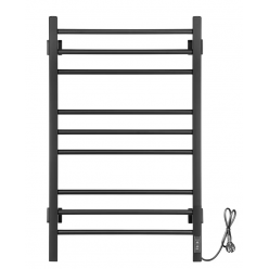 Полотенцесушитель Ростела Свирель Квадрат V 50x80/9 водяной, нижнее 1\2", черный