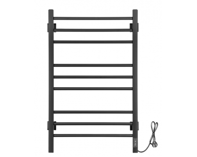 Полотенцесушитель Ростела Свирель Квадрат V 50x80/9 водяной, нижнее 1\2", черный