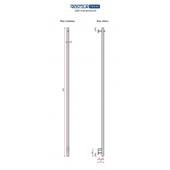 Полотенцесушитель электрический Ростела Мини 1 1800/1 (хром, с крючком, диммер)