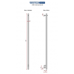 Полотенцесушитель электрический Ростела Мини 1 1500/1 (Ral 9016,крючком, диммер)