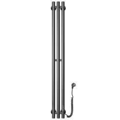 Полотенцесушитель электрический Ростела Мини 3 108x1500/3 (Ral 9005, с крючками, диммер)