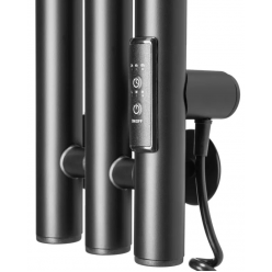 Полотенцесушитель электрический Ростела Мини 3 108x1500/3 (Ral 9005, с крючками, диммер)