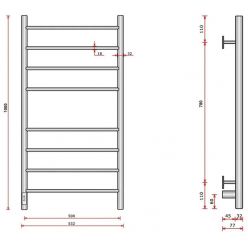 Полотенцесушитель электрический Ростела Свирель V