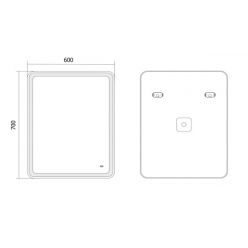 Зеркало Axus Umbrella Led 60x70 с подсветкой, сенсор