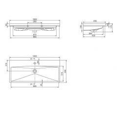 Умывальник мебельный CeraStyle Elite 100x45 белый