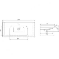 Умывальник Frame 100 белый