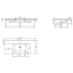 Умывальник мебельный CeraStyle Arte 100x45 белый