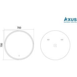 Зеркало AXUS Luna 70х70 с подсветкой