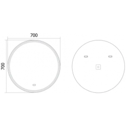 Зеркало Axus Silvio 70x70
