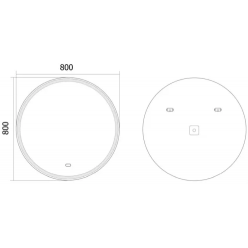 Зеркало Axus Silvio 80x80