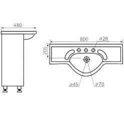 Умывальник Porta LP 016