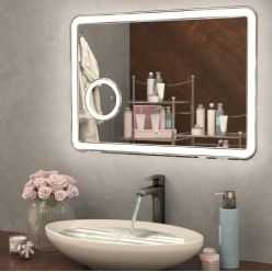 Зеркало Axus Vertigo 100x80, с подсветкой, сенсор