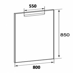 Зеркало Roca The Gap 80 ZRU9302689 с подсветкой