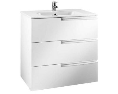 Тумба под умывальник Roca Victoria Nord Ice Edition 80 ZRU9302835 белый глянец