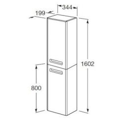 Пенал Roca The Gap, правый, белый ZRU9302738