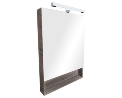 Шкаф-зеркало Roca The Gap 70 со светильником, ZRU9302699 тиковое дерево