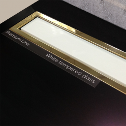 Водосточный желоб Pestan Confluo Premium Line GLASS 450 черное стекло/золото, 13100095