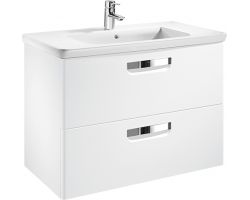 Тумба с умывальником Roca The Gap 80 ZRU9302732 + 327470000 белый матовый