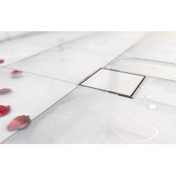 Трап водосточный Pestan Confluo Standard DRY1 White Glass 100х100 белое стекло с рамкой сталь, 13000104