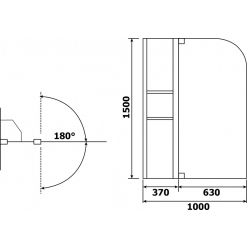 Стеклянная шторка для ванны BAS Good Door SCREEN HS-100-C-CH 100x140 распашная