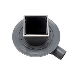 Трап водосточный Pestan Confluo Standard DRY1 Black Glass 100х100 черное стекло с рамкой сталь, 13000101