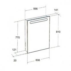 Шкаф-зеркало Roca Victoria Nord ZRU9000029 белый 60X81 L