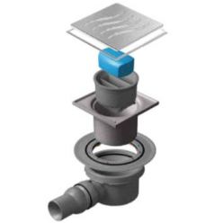 Трап водосточный Pestan Confluo Standard DRY1 100х100 нержавеющая сталь с рамкой, 13000067