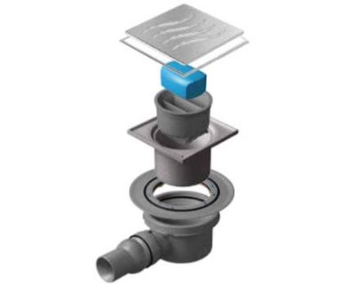 Трап водосточный Pestan Confluo Standard DRY1 100х100 нержавеющая сталь с рамкой, 13000067