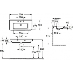 Умывальник Roca Dama-N 65x46 327783000